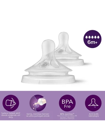 Philips Avent Natural Response 2'li Biberon Emziği 5 Numara 6+ Ay